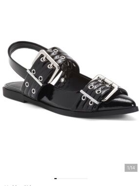 Madden Girl "Vardan" Black Patent Slingback Size 8.5